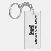 キャットレディ熱狂するーアクリルキーチェーン キーホルダー (正面左)