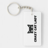キャットレディ熱狂するーアクリルキーチェーン キーホルダー (正面)