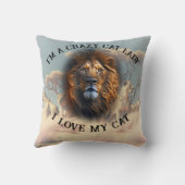 「キャットレディ熱狂するー」おもしろいカスタム装飾用クッション クッション (裏面)