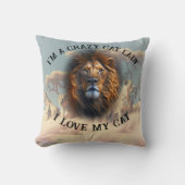 「キャットレディ熱狂するー」おもしろいカスタム装飾用クッション クッション (正面)