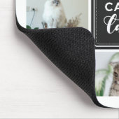 キャットレディ誇りを持ったー木炭フォトコラージュ マウスパッド (コーナー)