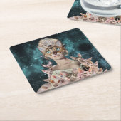 キャットレディ スクエアペーパーコースター (アングル)