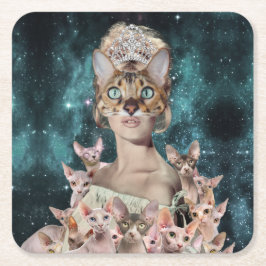 キャットレディ スクエアペーパーコースター