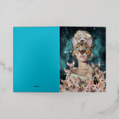 キャットレディ 箔グリーティングカード (外側レイダウン)