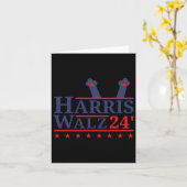 キャットレディFor Kamala Harris Tim Walz 2024選挙 カード (黄色い花)
