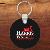 キャットレディFor Kamala Harris Tim Walz Vp 2024 キーホルダー (正面)