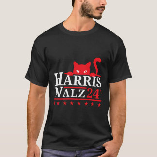 キャットレディFor Kamala Harris Tim Walz Vp 2024 Tシャツ