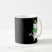 キャットレプレシャン猫好きシャムロックセントパトリックのダ コーヒーマグカップ (正面右)