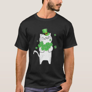 キャットレプレシャン猫好きシャムロックセントパトリックの日 Tシャツ