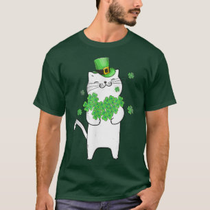 キャットレプレシャン猫好きシャムロックセントパトリックの日 Tシャツ