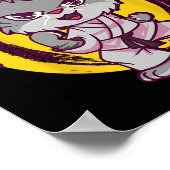 キャットレート空手キャット女男性へ子ガールズキッズ ポスター (角)