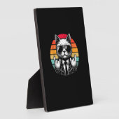 キャットロックアンドロール音楽男性へ女性キッズレトロC フォトプラーク (側面)