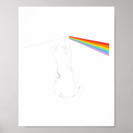 キャットロックミュージックおもしろいキャットカラー ポスター (正面)