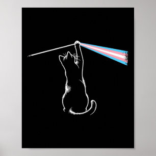 キャットロックミュージックトランスプライドLgbtトランスジェンダー猫ロー ポスター