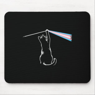 キャットロックミュージックトランスプライドLgbtトランスジェンダー猫ロー マウスパッド