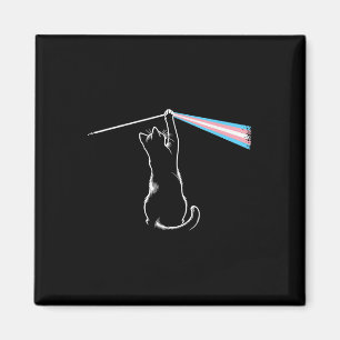キャットロックミュージックトランスプライドLgbtトランスジェンダー猫ロー マグネット