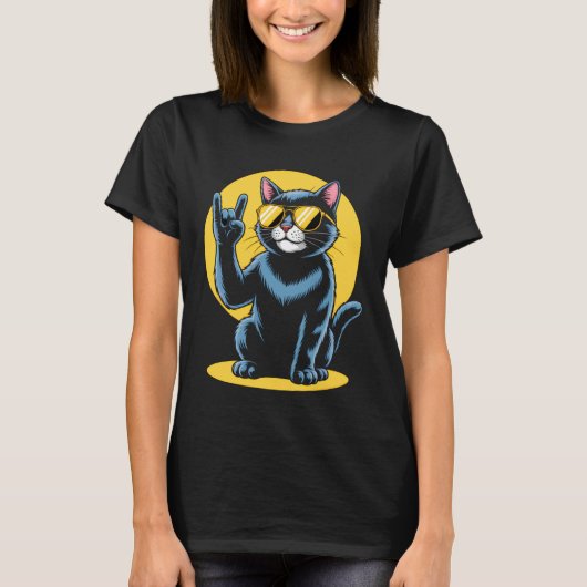 キャットロックミュージック Tシャツ (正面)