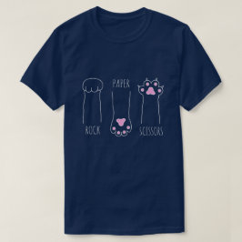 キャットロック紙はさみ Tシャツ