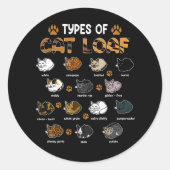 キャットローフキットンキャットおもしろいミーム猫好き ラウンドシール (正面)