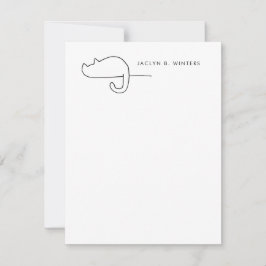 キャットローフ |猫好き パーソナライズされた ノートカード