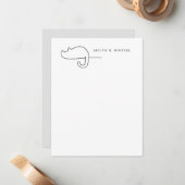 キャットローフ |猫好き パーソナライズされた ノートカード (正面/裏面インサイチュ)