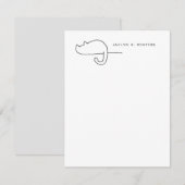 キャットローフ |猫好き パーソナライズされた ノートカード (正面/裏面)