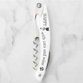 キャットワおもしろいインコルクスクリュボトルオープナー ソムリエナイフ (正面)