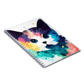 キャットワイルド自然アニマルカラー絵画アート ノートブック (右側)