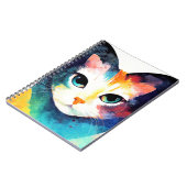 キャットワイルド自然アニマルカラー絵画アート ノートブック (左側)