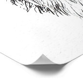 キャットワイルド自然動物イラストレーションアートスケッチ ポスター (角)