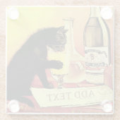 キャットワイングラスのコースター ガラスコースター (裏面)