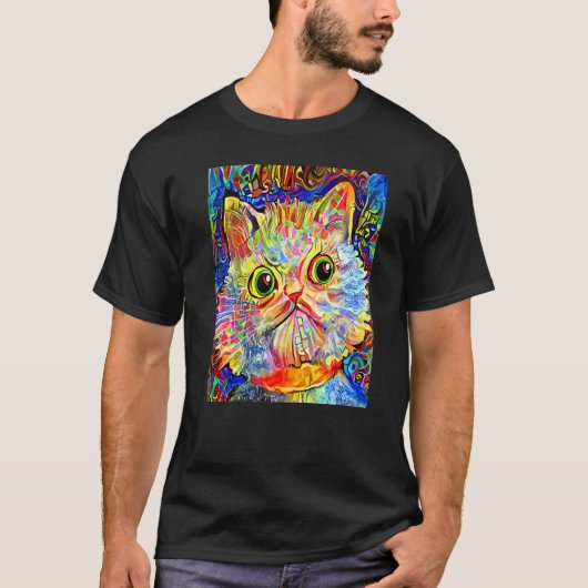 キャット印象派 子猫 僕は猫です お母さん お父さん Tシャツ (正面)