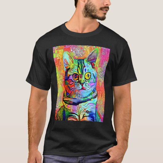 キャット印象派 子猫 私は猫です 母の日 父の日 Tシャツ (正面)