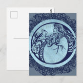 キャット女神バラ ポストカード (正面/裏面)