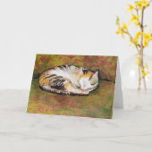 キャット威厳があるカード カード (黄色い花)