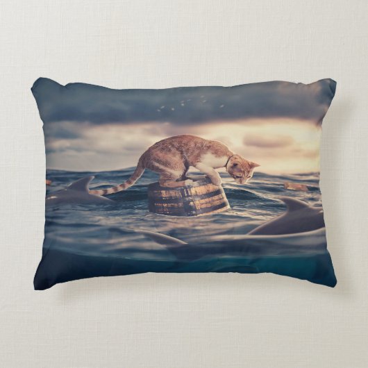 キャット昼寝ドリームア悪夢 アクセントクッション (正面)