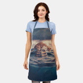 キャット昼寝ドリームア悪夢 エプロン (着用した状態)