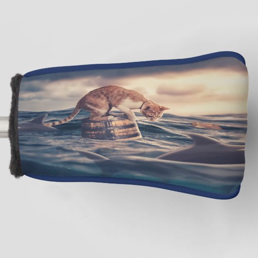 キャット昼寝ドリームア悪夢 ゴルフヘッドカバー (正面)