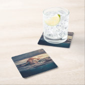 キャット昼寝ドリームア悪夢 スクエアペーパーコースター (インサイチュ)