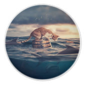 キャット昼寝ドリームア悪夢 セラミックノブ (正面)