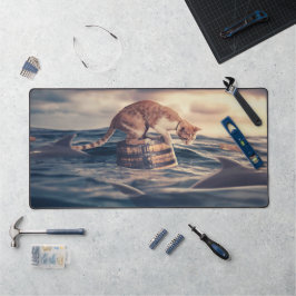 キャット昼寝ドリームア悪夢 デスクマット