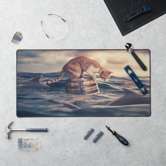 キャット昼寝ドリームア悪夢 デスクマット (ワークステーション)