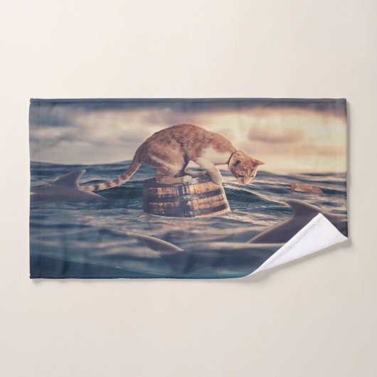 キャット昼寝ドリームア悪夢 ハンドタオル (ハンドタオル)