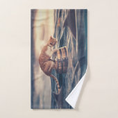 キャット昼寝ドリームア悪夢 ハンドタオル (ハンドタオル)