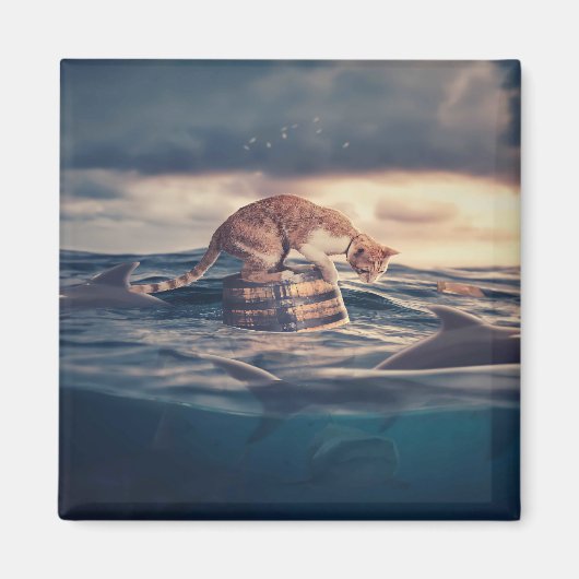 キャット昼寝ドリームア悪夢 マグネット (正面)