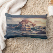 キャット昼寝ドリームア悪夢 ランバークッション (ブランケット)