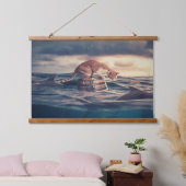 キャット昼寝ドリームア悪夢 吊り下げ型タペストリー (寝室)