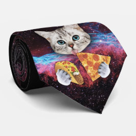 キャット熱狂するタコピザ宇宙タイ ネクタイ