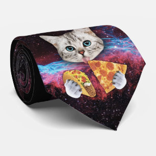 キャット熱狂するタコピザ宇宙タイ ネクタイ