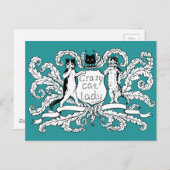 キャット熱狂するレディーコート・オブ・アームズ ポストカード (正面/裏面)